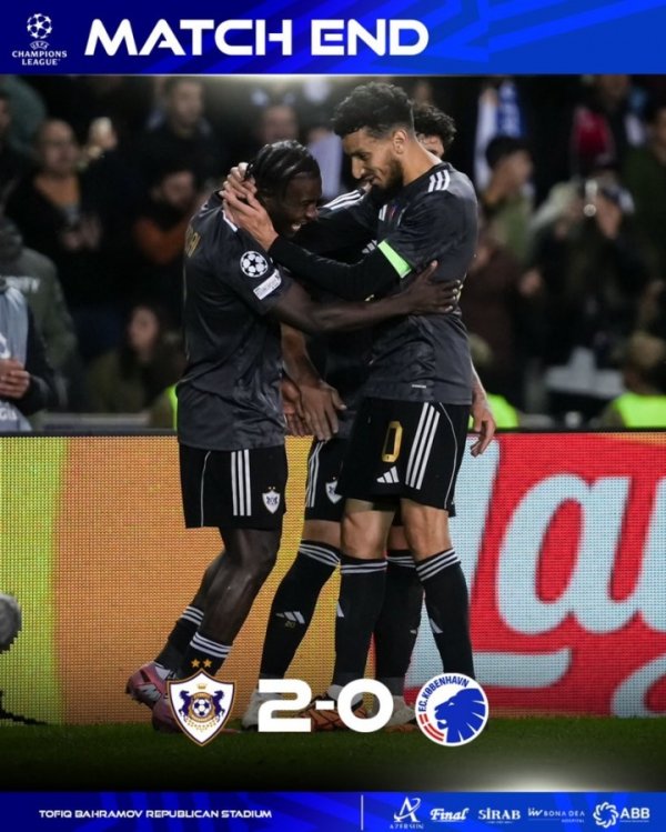 Karabach: 😏! 6 đội hàng đầu vẫn ở trong Champions League sau hai vòng, và 5 đội hàng đầu, mỗi đội ch