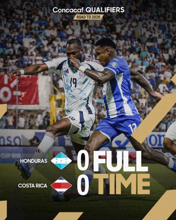 Ở vòng loại thế giới, Costa Rica hòa Honduras 0-0 và tạm đứng thứ 3 bảng với 2 điểm sau 2 trận.
